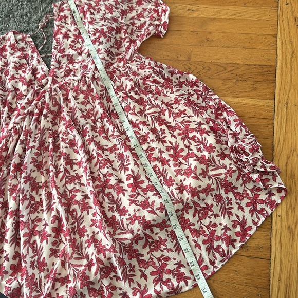 Free People FloralBaby Doll Mini Flowy Tunic Dress Size XSmall - Picture 11 of 13